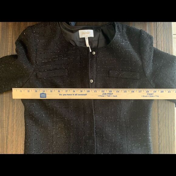 Laundry Shelli Segal Sparkly black dress jacket size 8 - Picture 5 of 10